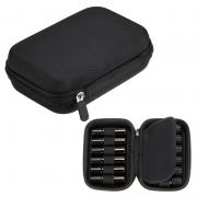 Hipiwe Hard Shell Essential Oil Carrying Case Holds 12 Bottles (Can hold 5ml, 10ml, &10ml Rollers) Travel Size Essential Oils Bag Organizer Perfect for Young Living, doTERRA, and more (Black) 