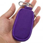 Hipiwe Essential Oil Key Chain Carrying Case - Holds 10 5/8 Dram (2 ml) Vials Bottles - Portable Essential Oils Keychain Pouch Kit Travel Bag for Oil Bottles (Purple) 